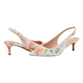 Bandolino Women's ALBAS Pump, Peach Dreamy Floral Multi/Ivory 680, 6.5