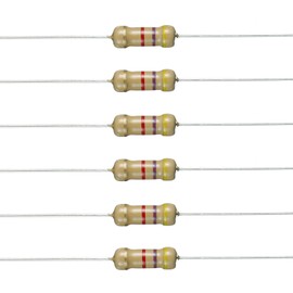 BOJACK 47K Ohm Resistors 1/2 W ±5% Carbon Film Single Resistor (Pack of 200)