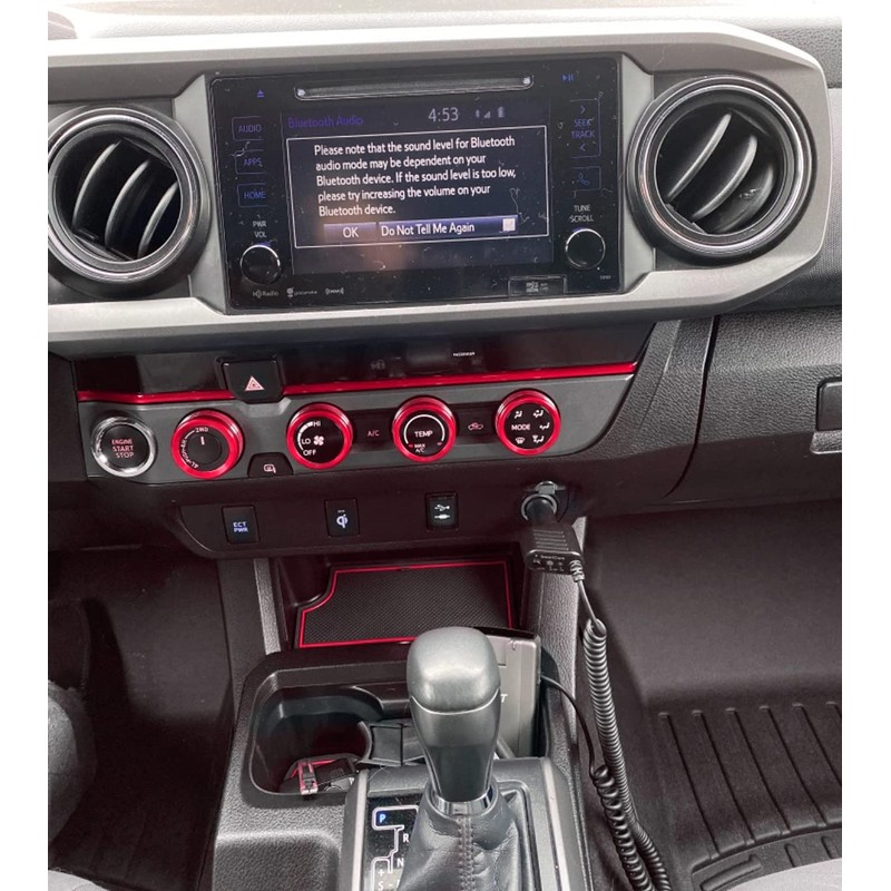 iJDMTOY 4pc-Set Red Aluminum AC Air Conditioner & 2WD/4WD Switch