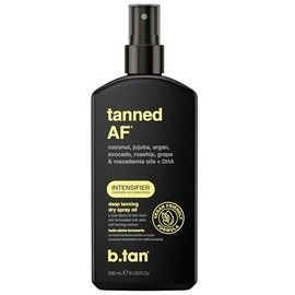B.Tan Tanned AF Intensifier Dry Tanning Oil For Unisex 8 oz Sunscreen