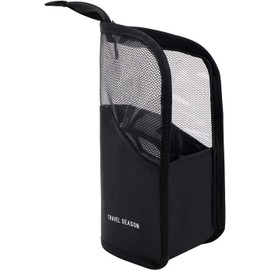 Make Up Brush Bag, Zip Pencil Case, Travel Cosmetic Holder Pen for Women Girls Portable Travel Make Up Brush Bag Cosmetics, Pink, 1 Piece, black, Black