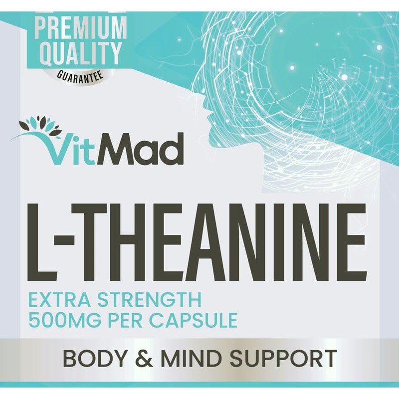 L-Theanine 500mg - 90 Capsules - Supports Sleep and Relaxation