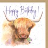 Highland Cow Quality Blank Birthday Card