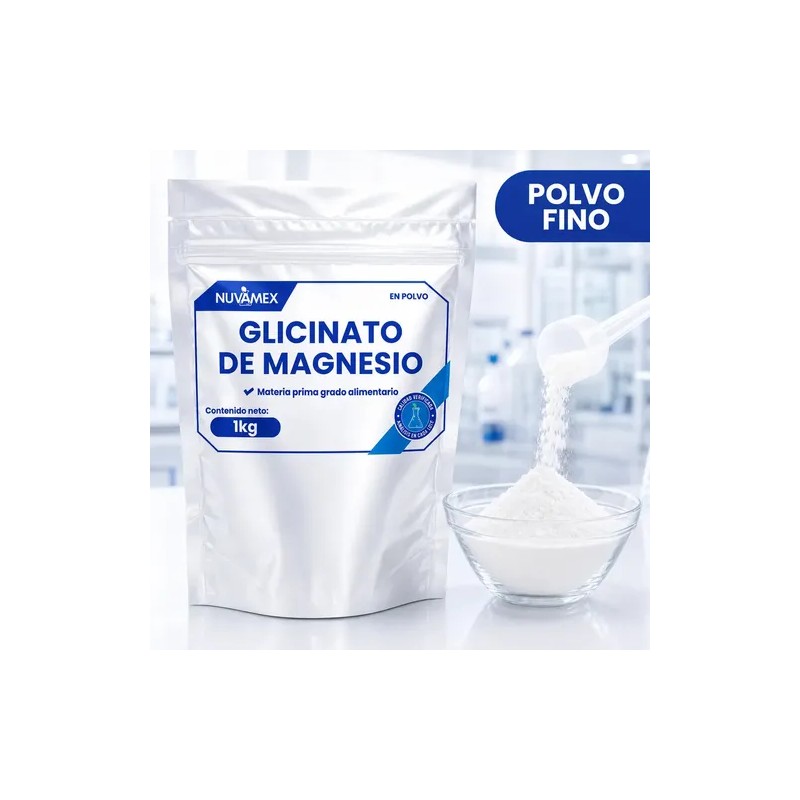 Nuvamex Glicinato Magnesio Polvo Sabor Vegano Gluten