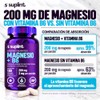 Citrato de Magnesio 200 mg con Vitamina B6 + Magnesio