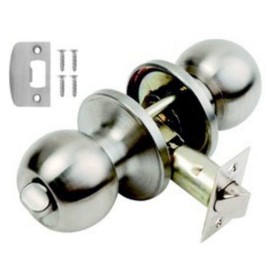 BALA Satin Steel Ball Knobs Entrance Locking Knobset Door