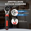 KAISAL Adjustable Ratchet Wrench with Locking Spanner Cr-V Reversible Ratchet
