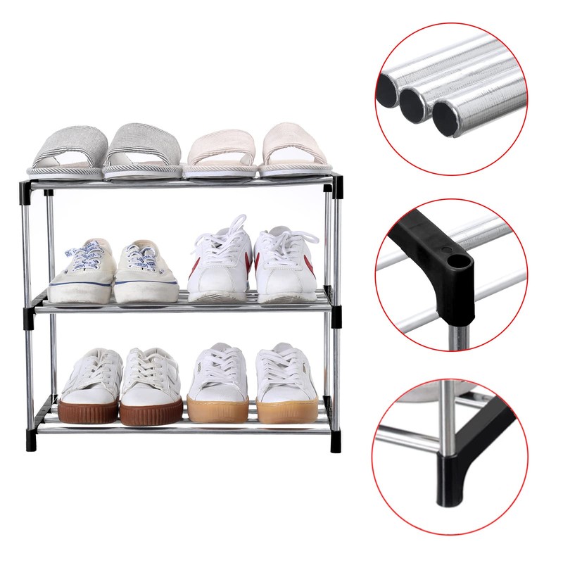 Jucaifu Stackable Small Shoe Rack, Entryway, Hallway and Closet Space