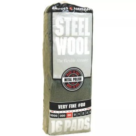 Rhodes 106102 Very Fine #00 Steel Wool, 16 Pads