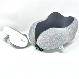 iReliev Eye Massager and Neck Pillow Bundle, Eye Massager with Heat, Bluetooth Music Heated Massager for Migraines, Eye Strain, Dark Circles Eye Bags Dry Eye Improve Sleep, Best Gift for Women/Men