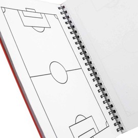 Soccer Innovations Small Coaches Notebook & Sprial Session Planner with Full Field Diagram, 8.25x6 Inch, Orange