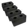 4 Pack Reinforced Rubber Dock Bumper 6” x 3.25” x