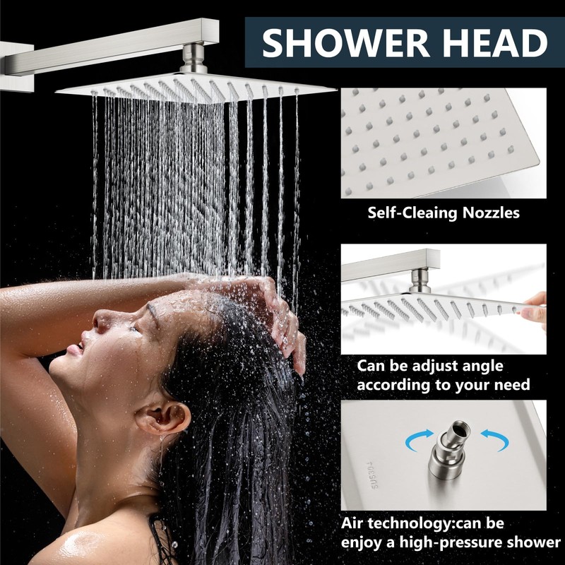 Aolemi Shower Faucet Set Rain Shower System with Handheld Spray