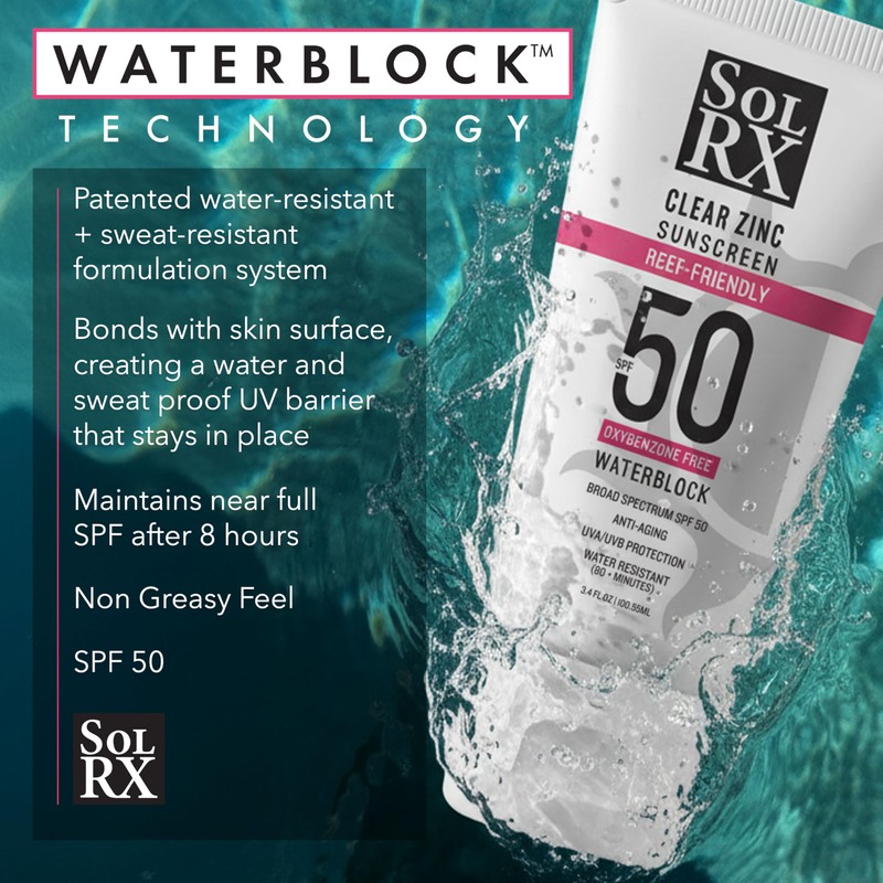 SolRX MINERAL+ SPF 50 Mineral Sunscreen with Zinc Oxide –
