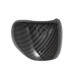 KACEPAR - Tapa para perilla de palanca de cambios de consola central, fibra de carbono ABS para coche, cubierta de cabeza de cambio de marcha central, compatible con Kia Forte/K3 2019-2021