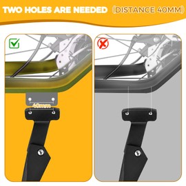 HOMEXMTD Bike Kickstand for 20-24 inch Adult Bike,Adjustable Heavy Duty Rear Mount Kick Stand Compatible with Ridstar Q20 Super 73, Aluminum Alloy Kickstand for EBike,Mountain Bike,Fat Tire Bike