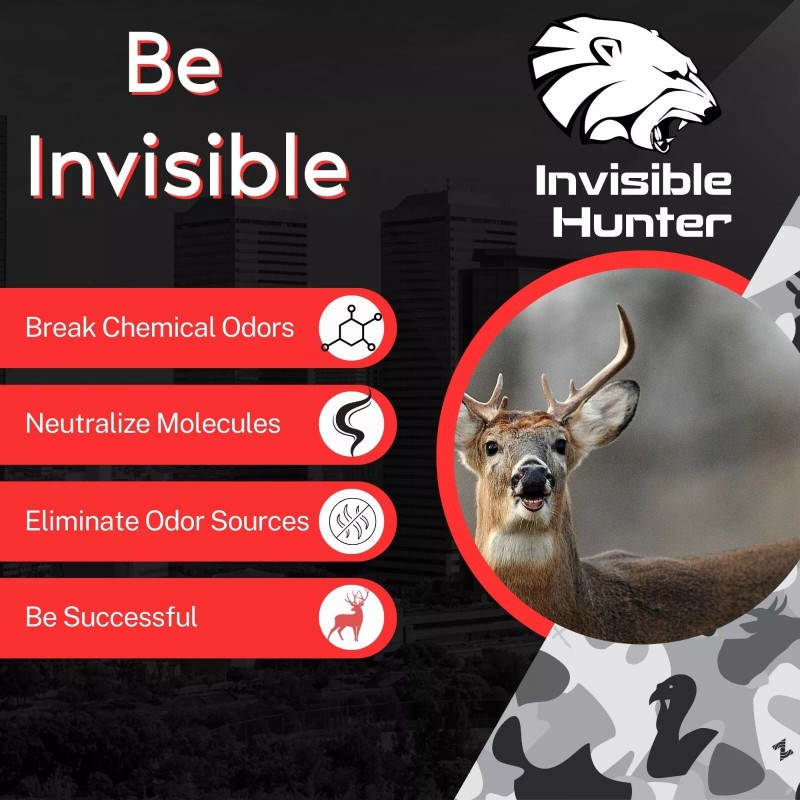 Invisible Hunter Scent Elimination 8oz Refill; Triple Action Scent Control