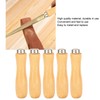 Wooden File Handle, Rasp Handle 5Pcs with Strong Metal Collars