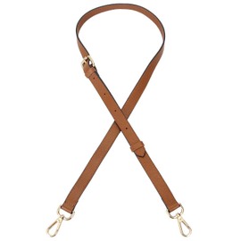 Live up Full Grain Leather Adjustable Replacement Cross Body Purse Shoulder Strap Handbag Bag Wallet, 2/3” Wide(Brown), Brown, 2/3" x43"-51"(WxL)