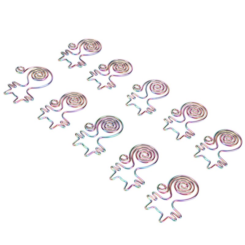 100pcs Cat Shape Paper Clips Colorful Plating Process Increased Slip