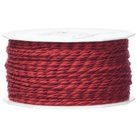 PRÄSENT C.E. Pattberg Mosel Cord Bordeaux (Red) 50 m Braided Cord for Gifts, Packets, 2 mm Width, Accessories for Decorating and Crafts, Tear-Resistant Decorative Ribbon