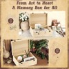 HIPNOOK Unfinished Wood Boxes Large Wooden Boxes with Hinged Lid