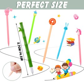 Chuangdi 15 Pcs Cartoon Cute Pens for Girls Fun Cool Bulk Funny Unicorn Cactus Kawaii Novelty Animal Fancy Cute Gel Ink Pens Funny Gift for Students Teens Classroom Reward