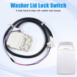 loosoo WH08X32657 Clothes Washer Lid Lock and Wire Harness Compatible with GE Specific Washers, Washer Lid Lock Switch, Replace# AP7033485, WH08X31222, PS16619254