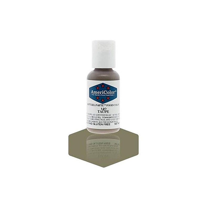 AmeriColor, Taupe, 0.75 Ounce Bottle, Soft Gel Paste Food Color