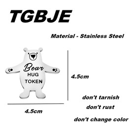 TGBJE Hug Gifts Hug Token Gift Bear Hug Gift Small Pocket Hug Token Isolation Gift Long Distance Relationship Gifts Couples Gift (C-bear token)