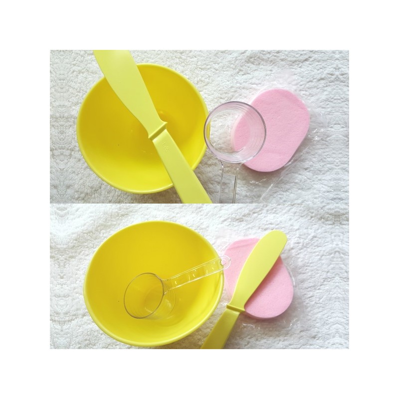 Pack tool: rubber pack ball + spatula + measuring spoon