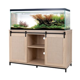 unipaws Heavy Duty Fish Tank Stand, Aquarium Stand with Storage Cabinet, Metal Frame for Aquariums and Reptile Terrariums (50-70 Gallon)