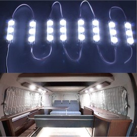 ROYFACC 120 LED Van Light Car Interior Light Bright White Lighting Dome Lamp Ceiling Work Lights Kit for Van Truck Auto Car Vehicle Caravan DC 12V (40 Modules, White)
