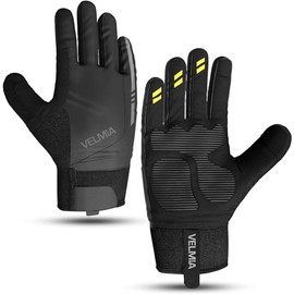 VELMIA Gloves for the Transitional Period, Cycling Gloves with Grip Print for a Secure Grip and Extra Robustness. Men's Cycling Gloves, MTB Gloves