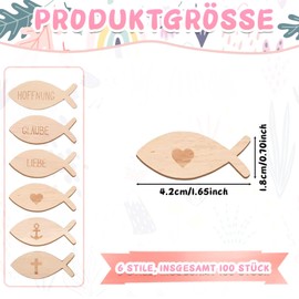 Pack of 100 Christening Decorations, Scatter Decoration, Christening Decoration, Boy, Christening Decoration, Girl, Fish Confetti for Boys, Girls, Christening Decoration