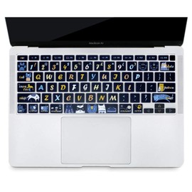 SANFORIN Keyboard Cover Protector for 2020 Apple MacBook Air 13.3 inch (Model: A2179, A2337 M1 Chip, US Layout) with Touch ID, Silicone Skin Keyboard Protector with Floral Design, Cat