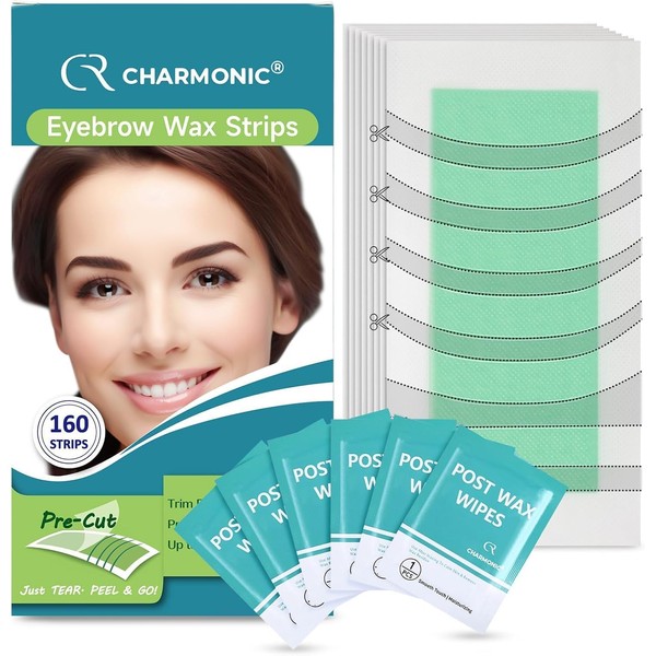 Eyebrow Wax Strips - Pre-cut, 160 Count Waxing Strips, Eyebrow
