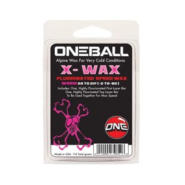 ONEBALL One Mfg X-Wax Warm Snowboard & Ski Wax 114g - The Fastest Wax we Make, for All Snow Temperatures and Conditions