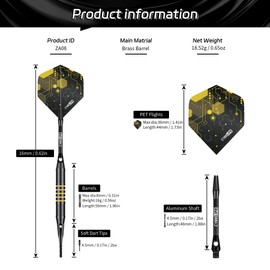 CyeeLife Soft Tip Dart Set - 12 Pack Professional Darts with 4 Color Barrel, 24 Dart Flights and 50 Extra 2BA Tips for Electronic Dartboards - Perfect for Home, Pub & Party Games