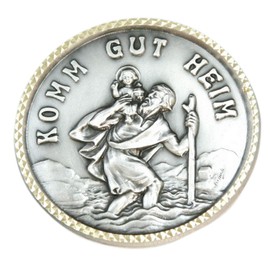 Christopher Car Badge "Komm gut Heim" (German Language) Diameter Approx. 3 cm
