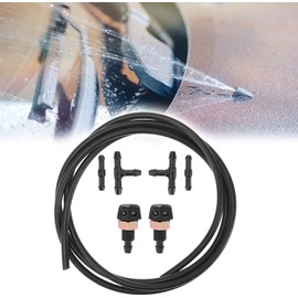 MACHSWON 2 Meters Windshield Washer Hose with 4pcs Connectors 7pcs Front Windshield Washer Nozzles Kit for Toyota for Ford for Chevy for GMC