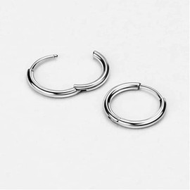 Hoop Earrings Silver for Women 3 Pairs Small Hoop Earrings Sets Gold-Plated Nickel Free Earrings Silver/Gold, Silver