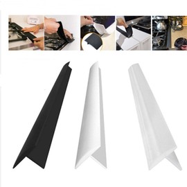 2 Pcs Silicone Stove Counter Gap Cover Oven Guard Seal Slit Strip Kitchen (Clear, 21 Inch)