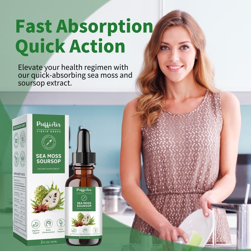 Puffiair Pure Liquid Drops - Soursop Seamoss Extract