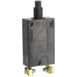 E-T-A Circuit Protection and Control 2-5700-IG1-K10-DD-5A, Circuit Breaker; Therm; Push; Cur-Rtg 5A; Panel; 1 Pole; Vol-Rtg 250/28VAC/VDC