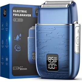 Foil Shavers for Men, Upgraded Blades Electric Razor with 3 Adjustable Speeds, Type-C Rechargeable, IPX7 Waterproof, Electric Shavers for Men Face Use Travel Home(Blue)