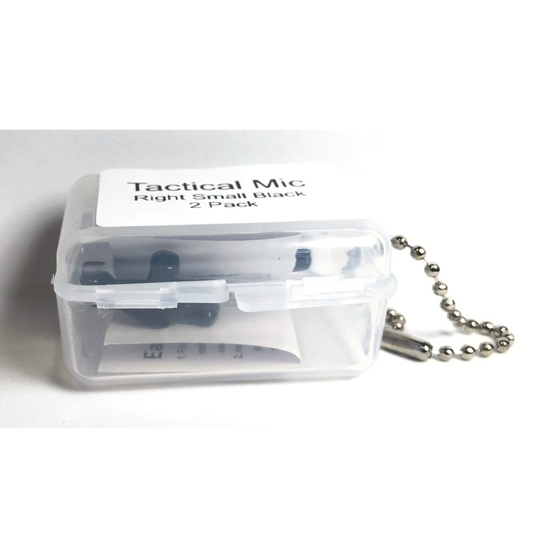 Tactical Mic 2 Right Small Black Flexible SEMI Custom Ear