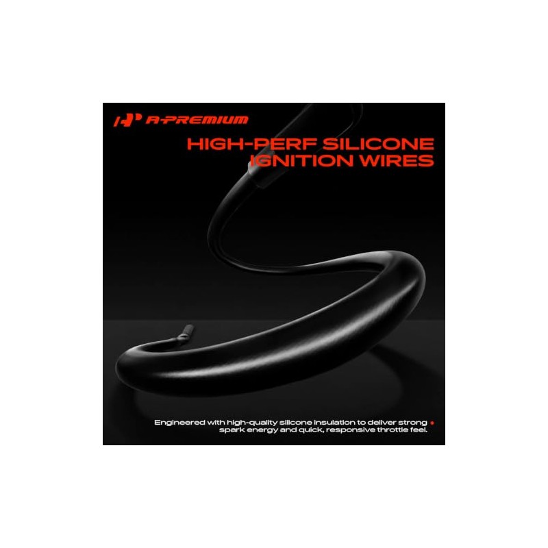 A-Premium Juego de 8 Cables de Bujías de Encendido