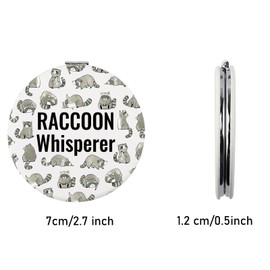CHOORO Raccoon Gift Raccoon Makeup Mirror Raccoon Themed Gift Racoon Lover Gift Animals Lover Gift (Raccoon Whisperer M)