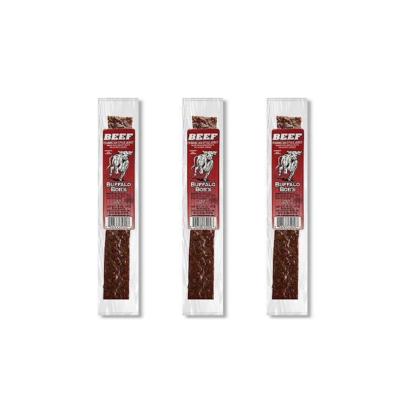 Buffalo Bob's Pemmican Style Beef Jerky- 3 Pack